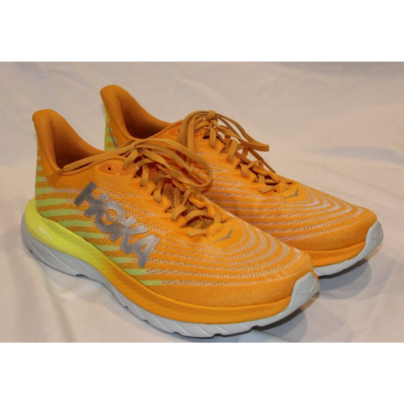 NEW Hoka One Men\'s MACH 5 RUNNING‎ SNEAKERS RYEP ORANGE YELLOW SZ 12.5 NIB main image 5